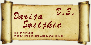 Darija Smiljkić vizit kartica